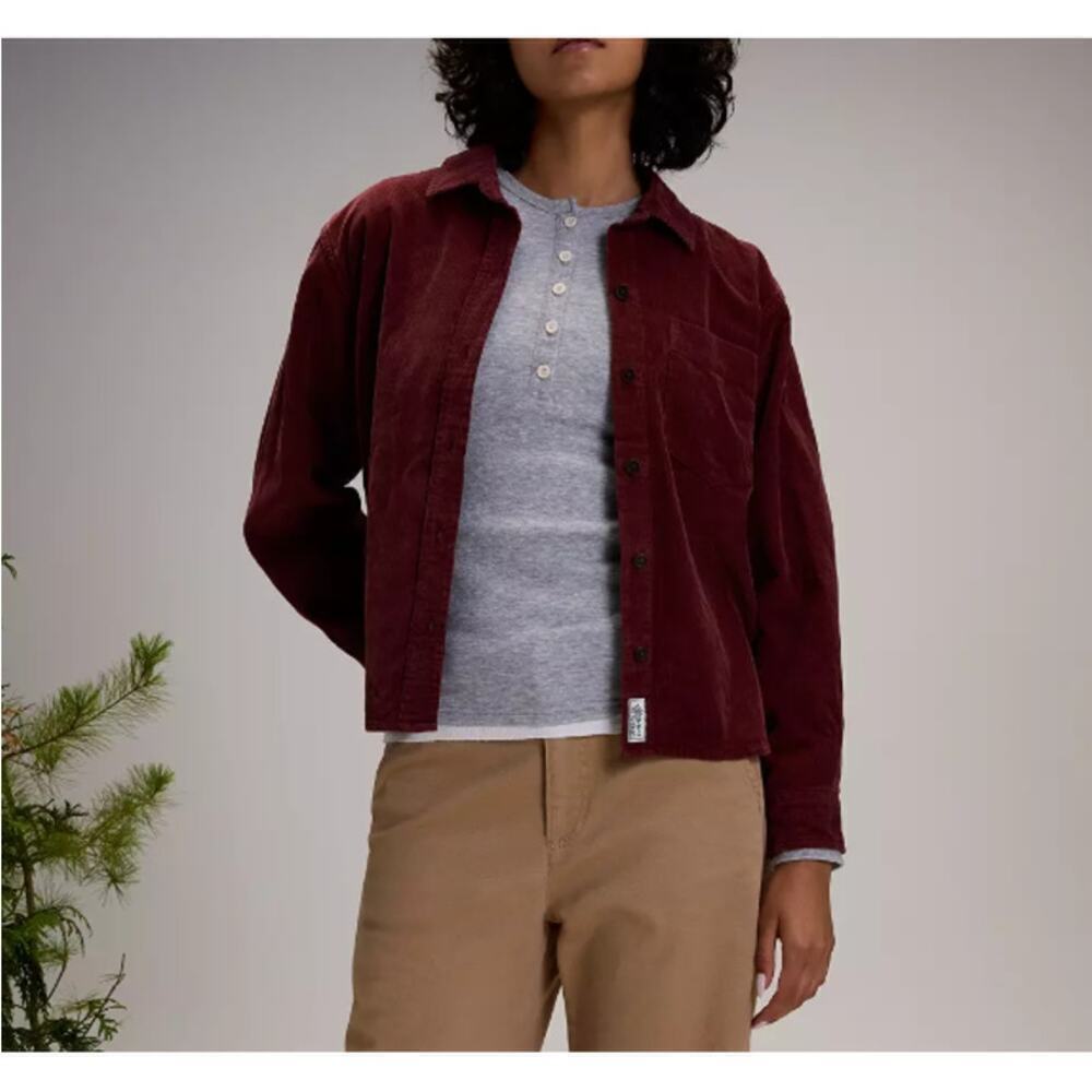 Alpine Design Women's Dark Auburn Corduroy Shirt Size L